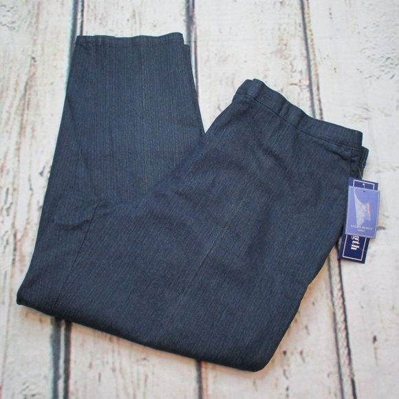 flat front pull on jeans